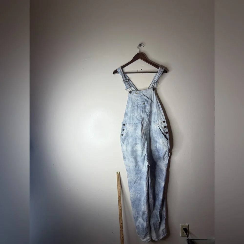 Faherty Mechanic Stripe Denim Overalls - Picture 2 of 6